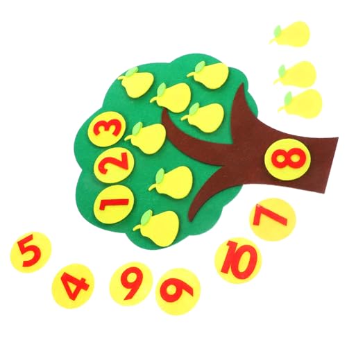 Abaodam Digitales Kognitives Zahlen lernspielzeug Nicht Gewebtes Obst Zählspiel für Vorschulkinder Montessori Zahlen Matching Interaktives Mathe Lernspiel von Abaodam