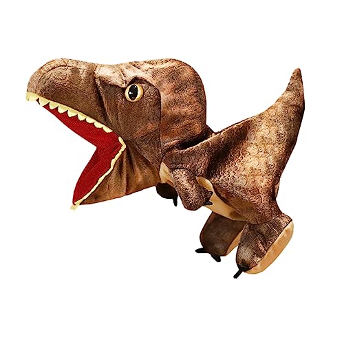 Abaodam Dinosaurier Handpuppe Für Interaktive Handpuppen Rollenspiele Handpuppe Handpuppe Für Tierhandpuppen Sprechende Handpuppe Braune Pp Baumwolle von Abaodam
