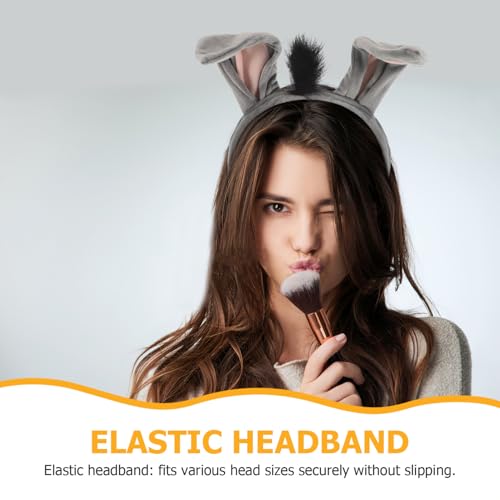 Abaodam Donkey Ears Headband Elastisch Weiches Plüsch Tierkostüm Zubehör Für Damen Cosplay Party Festival Halloween Karneval Abaodam Donkey Ears Headband Elastisch Weiches Plüsch Tierkostüm Zubehör Für Damen Cosplay Party Festival Halloween Karneval von Abaodam