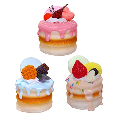 Abaodam Double Layer Kunstkuchen Modelle Künstliche Dessertmodelle Für Die Bäckerei Fotorequisiten Mischfarben Realistische Kuchendekoration Für Zuhause Pastry Display von Abaodam
