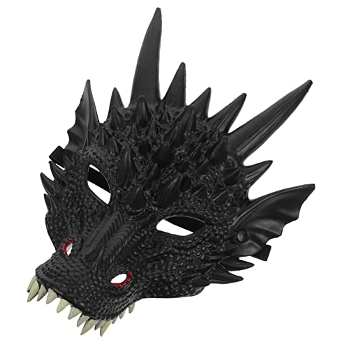 Abaodam Drachenmaske Clownmaske für Halloween Kopfbedeckung Halloween-Schädelmaske Halbmaske halloween mitgebsel halloween oblaten Abschlussballdekorationen für Party Cartoonmaske Pu Black Abaodam Drachenmaske Clownmaske für Halloween Kopfbedeckung Halloween-Schädelmaske Halbmaske halloween mitgebsel halloween oblaten Abschlussballdekorationen für Party Cartoonmaske Pu Black von Abaodam