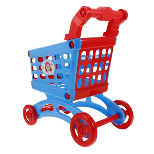 Abaodam Einkaufswagen klein Korb vorgeben Lebensmittelgeschäft Rad Miniatur Babywagen Kinderwagen Supermarkt Zubehör Mini Körbe Plastik von Abaodam