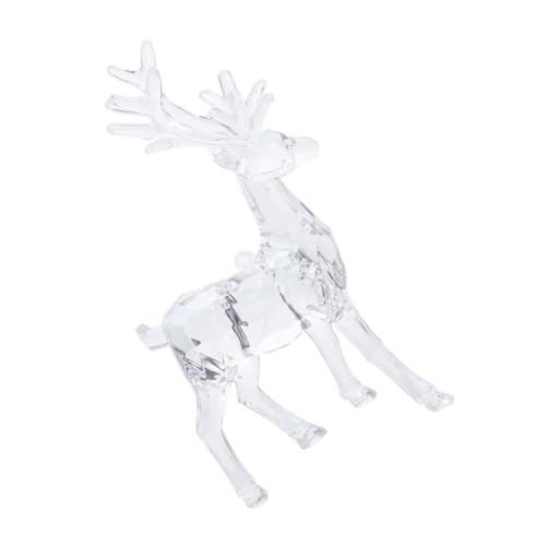 Abaodam Stehende Elch-Rentier-Figur Acryl-elch-Statue Weihnachtsdekoration Elch- Für Zuhause von Abaodam