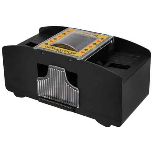 Abaodam Elektrische Automatische Kartenmischmaschine aus Robustem Abs Batteriebetrieben Kompakt und Leicht Vielseitig Einsetzbar für Poker und Kartenspiele zu Hause für Reisen und von Abaodam
