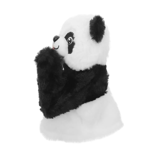 Abaodam Eltern Kind Panda Stofftier Handpuppen Kleinkind Puppenspielzeug Box Handpuppen Panda Handpuppe Simulation Tiermodell Handpuppe Puppen Plüsch Schwarz von Abaodam