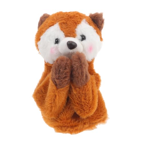 Abaodam Eltern-Kind- kinderspielzeug interaktives Fantasievolles Spielzeugpuppe Tierhandpuppe Cartoon-Tierpuppenspielzeug Geschichte erzählende Marionette Plüsch Brown von Abaodam