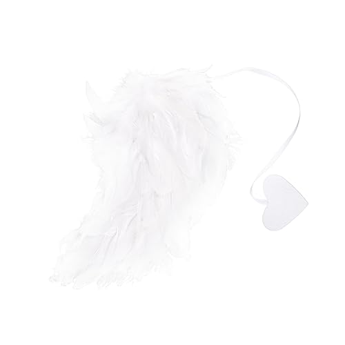 Abaodam Engelsflügel Kostüm Accessoire aus Kunstfedern für Halloween und Weihnachten Leicht und für Cosplay Foto Requisiten und Mottopartys von Abaodam