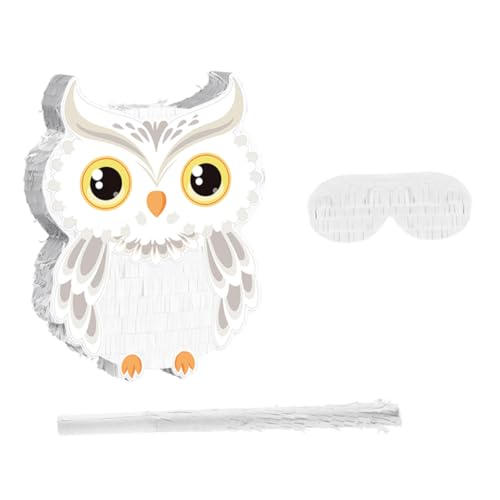 Abaodam Eulen Piñata mit und Augenbinde Waldthemen Partydeko für Mädchen und Jungen Vielseitiges Geburtstags und Halloween für Kreative Kinderpartys von Abaodam