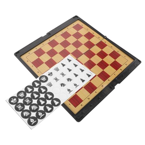 Abaodam Faltbares Magnetisches Schachspiel Reise Set mit Tragbarem Schachbrett Kinderfreundlich Platzsparend für Familie und Freunde für Unterwegs und Freizeitspaß von Abaodam