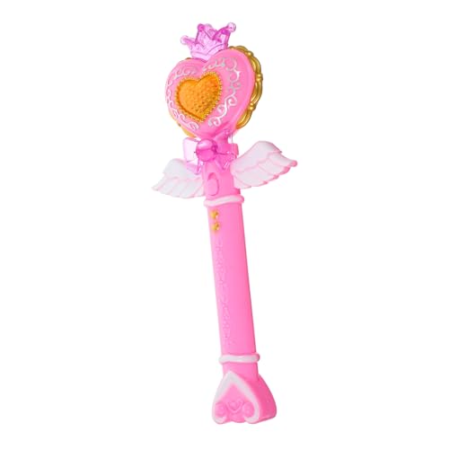 Abaodam Feenflügel Schneeflocken-Leuchtstäbe Neonlicht der Hexensammler verkleidung Kinderkleider kindergeschenk Toys Mädchen Herzfee Zauberstäbe Plastik Rosa von Abaodam