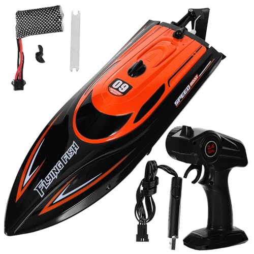 Abaodam Ferngesteuertes Schnellboot Ghz Elektrisches Rc Boot Zufälliger Farbe Hochgeschwindigkeitsmodell Für Spaß Dem Wasser von Abaodam