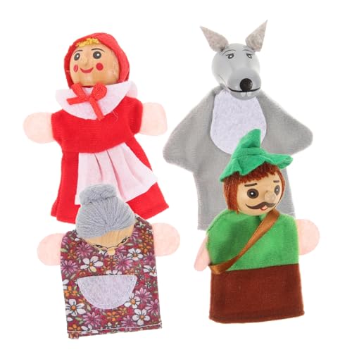 Abaodam Fingerpuppen Filz 20 Stück Fingerpuppe Kinder Kinder Geschichtenerzählen Puppenspielzeug Handfingerpuppe Geschichtenerzählen Fingerpuppen Fingerpuppenspielzeug Cartoon Rotkäppchen Stoff von Abaodam