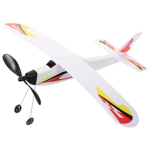 Abaodam Flugzeug mit Gummibandantrieb Balsa-Segelflugzeug Handzettel Segelflugmodell entferntes Flugzeug Drohne Schaumflugzeuge Segelflugzeug Flugzeug-Gastgeschenke Ebene Spielzeug von Abaodam