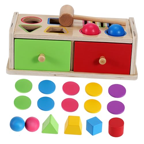 Abaodam Formsortierer, Holzspielzeug Zum Sortieren Von Farben Für Kleinkinder – Passende Formsortierer – Lernspielzeug Aus Holzblöcken Für Jungen Und Mädchen Abaodam Formsortierer, Holzspielzeug Zum Sortieren Von Farben Für Kleinkinder – Passende Formsortierer – Lernspielzeug Aus Holzblöcken Für Jungen Und Mädchen von Abaodam