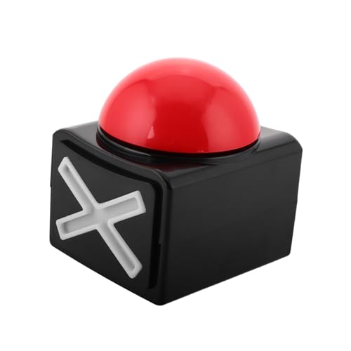 Abaodam Fragenantworter Buzz-Knöpfe Sprechende Tasten Game Show Buzzer Buzzer Klassenzimmer Summer Laut Gym Buzzer Lustige Sound-Taste Konvex Spiel Antwort Buzzers Schwarz Pp von Abaodam