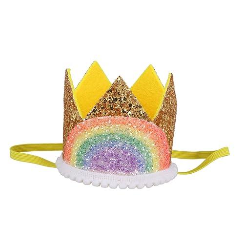 Abaodam Geburtstagskronen-set für Mädchen und Jungen Baby-geburtstagsmütze für Jungen und Mädchen Partykrone Kopfschmuck in Gold und Regenbogen Abaodam Geburtstagskronen-set für Mädchen und Jungen Baby-geburtstagsmütze für Jungen und Mädchen Partykrone Kopfschmuck in Gold und Regenbogen von Abaodam