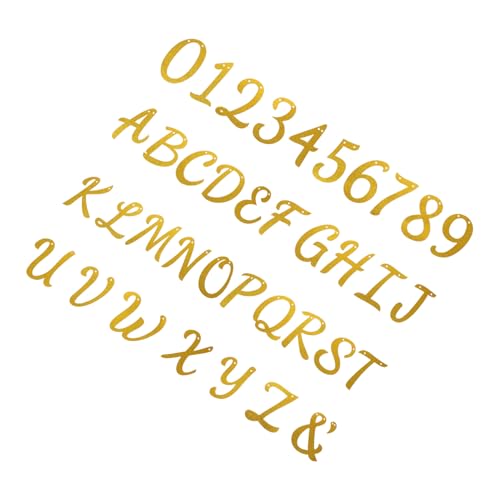 Abaodam Geburtstagsparty Dekoration Goldene Glitzerzahlen Goldene Buchstabenballons „Happy Birthday“ Goldeness Partyzubehör Glitzernde Buchstabenschilder Für Die von Abaodam