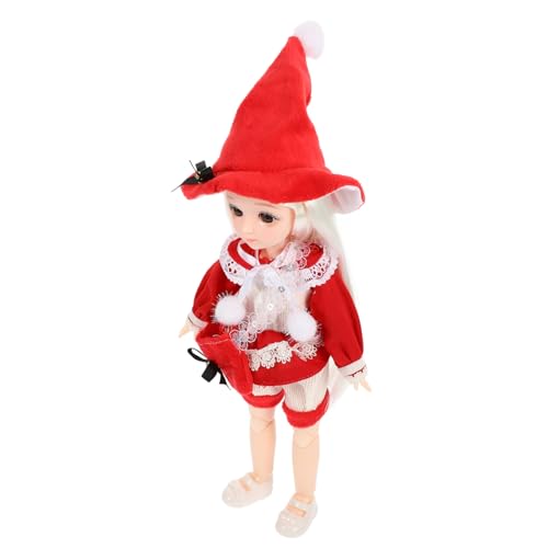 Abaodam Gelenkpuppe Dolly Mädchen Liebenswert Süße Puppe Lebendige Puppe Mini-bjd-Puppe Rot Samt von Abaodam