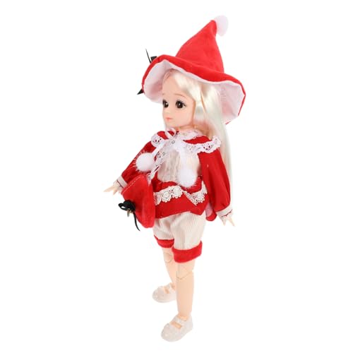 Abaodam Gelenkpuppe Dolly Mädchen kinderspielzeug weihnachtskleidung Kleider Süße Puppe lebendige Puppe Bjd-Puppe Kunststoff rot von Abaodam
