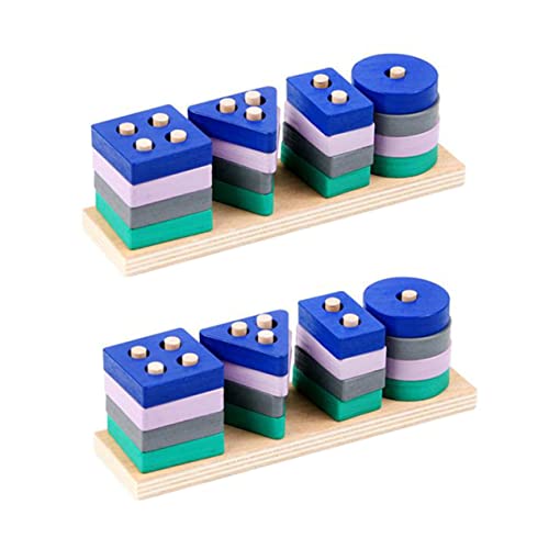 Abaodam Geometrische Intelligenztafel, kreative Frühlernsäule für ansprechende Formen, Puzzle für Vorschulerziehung und Fähigkeitsentwicklung, 2 Stück Abaodam Geometrische Intelligenztafel, kreative Frühlernsäule für ansprechende Formen, Puzzle für Vorschulerziehung und Fähigkeitsentwicklung, 2 Stück von Abaodam