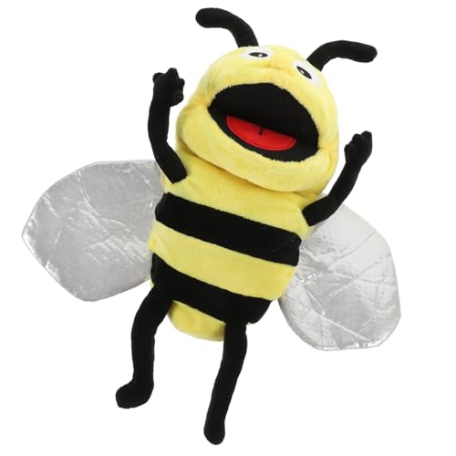 Abaodam Geschichtenerzählende Bienen Plüsch Handpuppe Interaktive Insekten Handpuppe für Kreatives Fördert Fantasie und Kommunikation bei Kindern Geeignet für Eltern Interaktion von Abaodam
