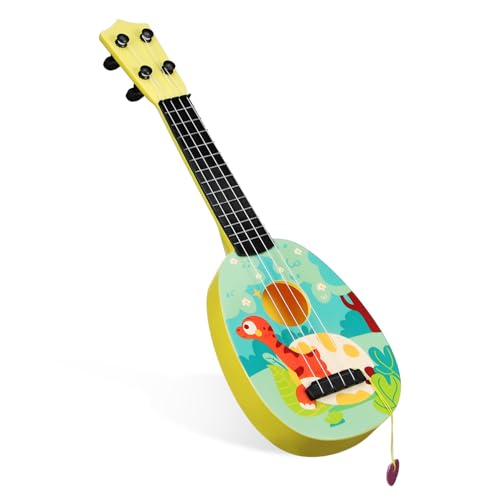 Abaodam Gitarren-Ukulele Für Kinder Spielzeugukulele Für Kinder Mini-gitarrenmodelle Süße Ukulele-Gitarre Mini-Ukulele Minigitarre Für Kinder Plastik Karikatur Kleine Gitarre Baby von Abaodam