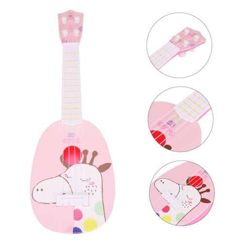 Abaodam Gitarrenspielzeug aus Stabilem Kunststoff Niedliches Hirsch Design Pädagogisches Musikspielzeug für Kleinkinder Fördert Hörvermögen und Fantasie Geschenk für Drinnen und Draußen von Abaodam
