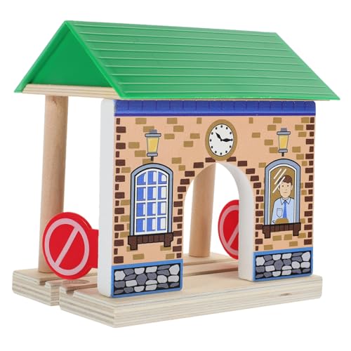 Abaodam Gleiszubehör holzeisenbahn für Train Set for Zugstation Holzspielzeug Bahnhofsbau holzeisebahn Bahngleis DIY-Bahnhof DIY-Stationsmodell Bahnhofsmodell Plastik von Abaodam