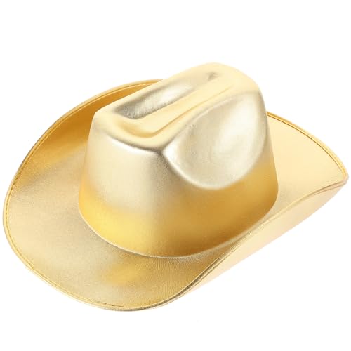Abaodam Goldener Cowboyhut - Motorhaube für Männer & Frauen, Hochzeits- & Partydekorationen, lustiger Erwachsenenhut Abaodam Goldener Cowboyhut - Motorhaube für Männer & Frauen, Hochzeits- & Partydekorationen, lustiger Erwachsenenhut von Abaodam