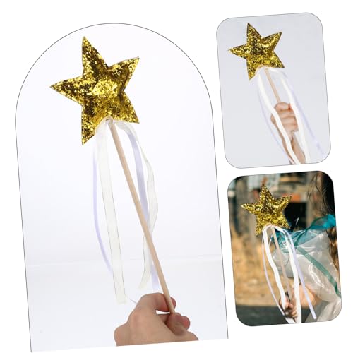 Abaodam Goldener Fairy Wand Zauberstab mit Stern Design Dekorativer Bühnenstab für Party Geburtstagsfeier und Cosplay Langlebig Bruchsicher und Wiederverwendbar Geeignet für Mädchen und Abaodam Goldener Fairy Wand Zauberstab mit Stern Design Dekorativer Bühnenstab für Party Geburtstagsfeier und Cosplay Langlebig Bruchsicher und Wiederverwendbar Geeignet für Mädchen und von Abaodam