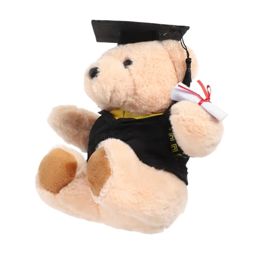 Abaodam Graduierte Doktorbär Puppe plüschbär süßes Herzlichen Glückwunsch, Plüschtier Herzlichen Glückwunsch, Absolvent, Tierpuppe Tier der Abschlusssaison Polyester Black von Abaodam