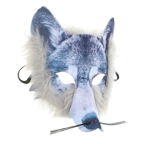 Abaodam Gruselige Wolfsmaske für Halloween und Karneval Realistische Horror Maske für Cosplay Events Dekorative Tiermaske für Partys und Outdoor Aktivitäten von Abaodam