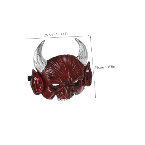 Abaodam Halbgesichtsmaske mit Spitzen Hörnern Gruselige Halloween Maske für Erwachsene Elastischer Komfortriemen Vielseitiges Kostümzubehör für Cosplay und Karneval Abaodam Halbgesichtsmaske mit Spitzen Hörnern Gruselige Halloween Maske für Erwachsene Elastischer Komfortriemen Vielseitiges Kostümzubehör für Cosplay und Karneval von Abaodam
