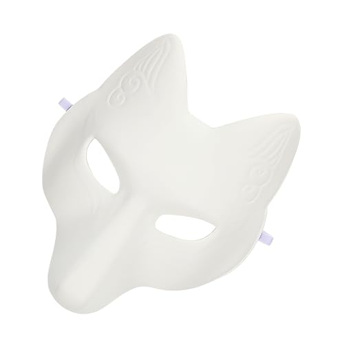Abaodam Halloween DIY Fuchsmaske Unbemalte Leere Maske zum Bemalen Kreative Bastelmaske für Erwachsene für Kostümpartys und Rollenspiele Abaodam Halloween DIY Fuchsmaske Unbemalte Leere Maske zum Bemalen Kreative Bastelmaske für Erwachsene für Kostümpartys und Rollenspiele von Abaodam