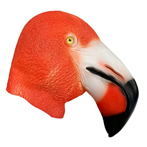 Abaodam Halloween Flamingo Maske Lustige Vollkopf Maske für Karneval und Cosplay Geeignet für Erwachsene Komfortabel aus Strapazierfähigem Material mit Großem Schnabel für Mehr Spaß von Abaodam