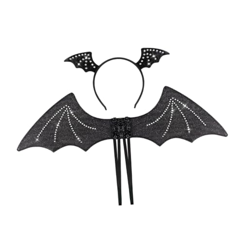 Abaodam Fledermausflügel Stirnband Set Für Halloween Cosplay Haarband Karneval Fledermausflügel Zubehör Performance Prop Kostüm Accessoire Haarreifen Set Abaodam Fledermausflügel Stirnband Set Für Halloween Cosplay Haarband Karneval Fledermausflügel Zubehör Performance Prop Kostüm Accessoire Haarreifen Set von Abaodam
