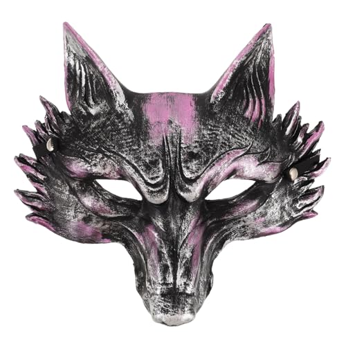 Abaodam Halloween Fuchs Maske PU Schaum Tiergesicht Kostüm Accessoire für Maskenball und Halloween Party Realistische Leichte Fox Masquerade Maske für Erwachsene von Abaodam
