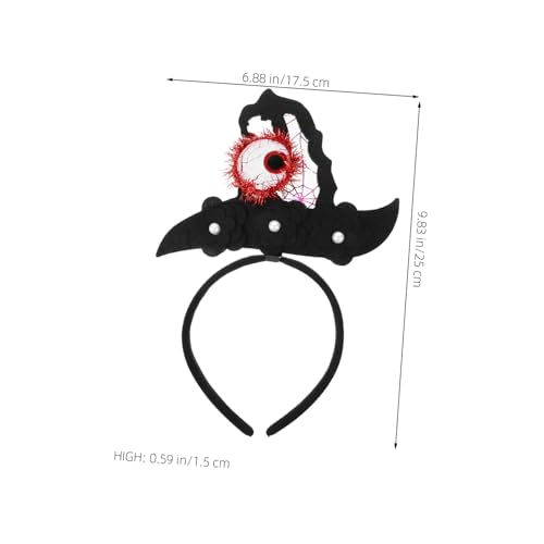 Abaodam Halloween Haarreif für Damen mit Einzigartigem Augenball Hexenhut Auffälliges Party Accessoire Vielseitig für Kostüm und Themenpartys Stilvolles Halloween Haarband als Festdeko Abaodam Halloween Haarreif für Damen mit Einzigartigem Augenball Hexenhut Auffälliges Party Accessoire Vielseitig für Kostüm und Themenpartys Stilvolles Halloween Haarband als Festdeko von Abaodam