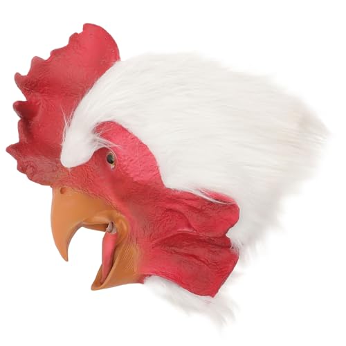 Abaodam Halloween-Hahn-Maske Dinosaurierkostüm Fuchs Maskerade Maske Fuchsmaske Gesicht Kostüm Halloween Mantel masquerade faschingsmasken masken fasching Party Hahn-Kopfbedeckung Emulsion von Abaodam