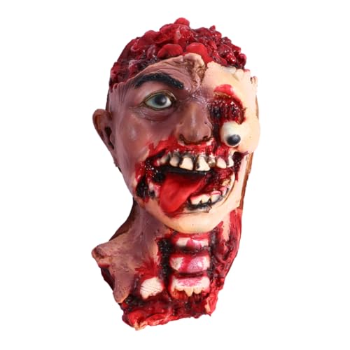 Abaodam Halloween Head Prop Realistic Scary Fake Head for Decorations Lightweight Horror for Parties Spooky Tricky Decor for Halloween Festivities von Abaodam