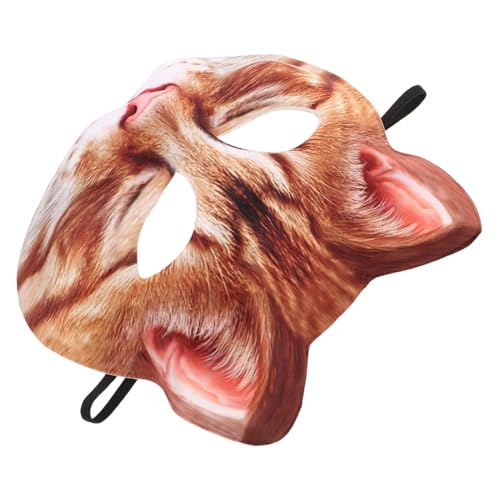 Abaodam Halloween Katzenmaske Halbgesicht Leicht Verstellbar Komfortabel Cosplay Party Accessoire Für Maskenball Tanzveranstaltungen Wiederverwendbar von Abaodam