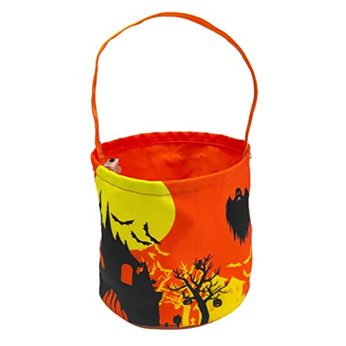 Abaodam Halloween-Lichteimer Sockelleiste Schläger Tee-Ei Tee-Organisator federnd halloween geschenktüten halloween LED Halloween tote Segeltucheimer für Party-Bonbonglas von Abaodam
