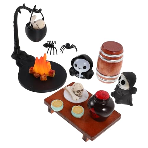 Abaodam Halloween Mini Figuren Realistische Kleine Skelett Geist-miniaturen für Puppenhaus Dekoration und Halloween Garten Ornament Vielseitig Einsetzbar Authentische Grusel-atmosphäre von Abaodam