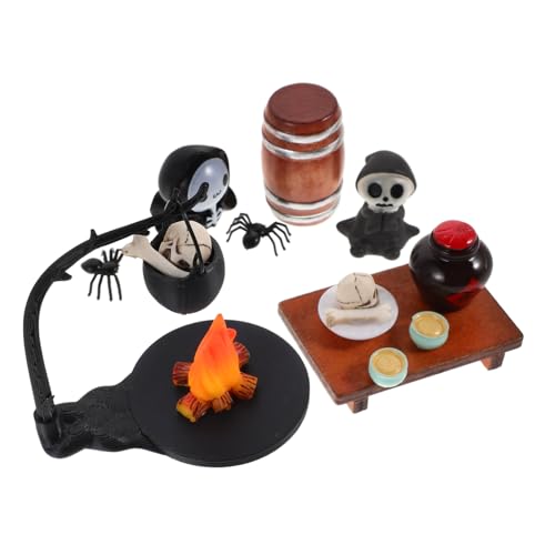 Abaodam Halloween Miniatur Figuren Kleine Plastik Schädel und Skelett Ornamente für Puppenhaus Dekoration Vielseitig für Garten Party und Halloween Szenen Leicht und Robust Abaodam Halloween Miniatur Figuren Kleine Plastik Schädel und Skelett Ornamente für Puppenhaus Dekoration Vielseitig für Garten Party und Halloween Szenen Leicht und Robust von Abaodam