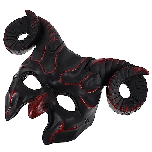 Abaodam Halloween Ox Horn Maske Dekorative Gesicht Maske für Karneval Cosplay und Halloween Bequem und Leicht mit Elastischem Band für Partys und Festlichkeiten von Abaodam