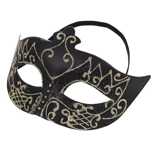 Abaodam Halloween Party Maske aus Kunststoff Goldene Cosplay Maske für Herren für Maskenbälle und Karneval Leicht und Komfortabel von Abaodam
