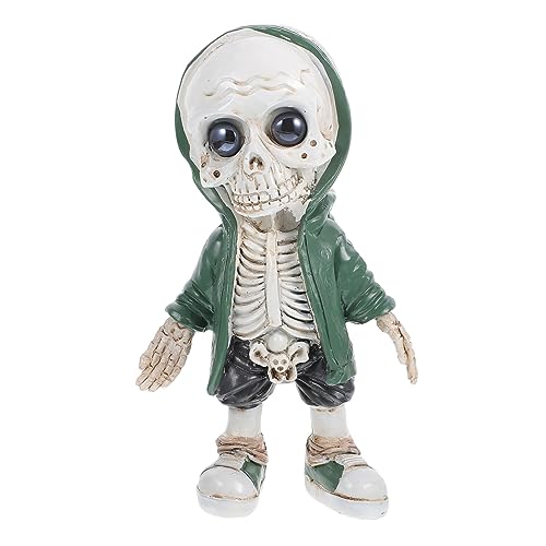 Abaodam Halloween Skelettpuppe Ornament Alien Party Schreibtisch Auto Kunstharz Dekoration Skelettpuppe Ornament C Stil 1 Stück Miniatur Halloween Requisiten Halloween von Abaodam