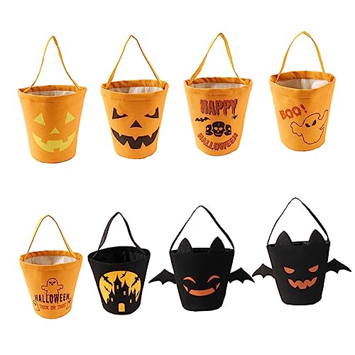 Abaodam Halloween Süßigkeitentaschen Faltbare Goody Bags für Halloween Große Kapazität Stilvolles Design mit Halloween Elementen für Süßes oder Saures Abaodam Halloween Süßigkeitentaschen Faltbare Goody Bags für Halloween Große Kapazität Stilvolles Design mit Halloween Elementen für Süßes oder Saures von Abaodam