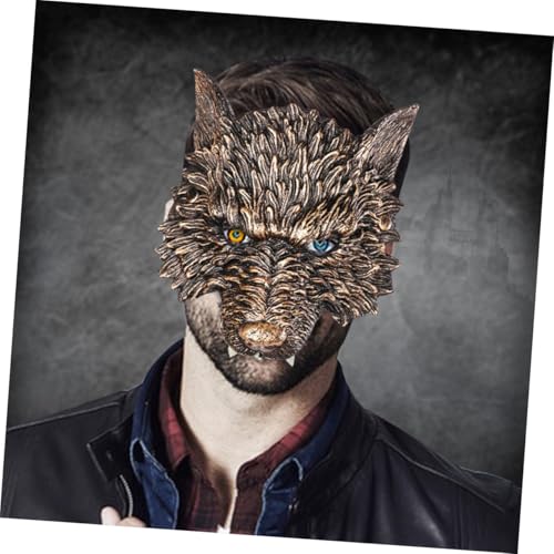Abaodam Halloween Wolf Maske Gold Realistische Tiermaske Halloween Kostüm Horrorstyle Gruselige für Erwachsene Karneval Party Zubehör Zufällige Farbe Zufällige Farbe von Abaodam