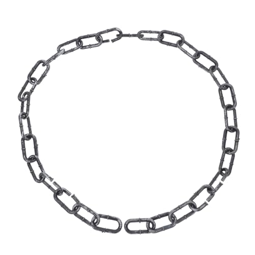 Abaodam Halloween-gefangenenketten Kettendekor Gefälschtes Kettenglied- Kettenstütze Aus Kunststoff Cosplay-Accessoire Mit Gefälschter Kette Halloween-kettenglied- Silver Plastik von Abaodam